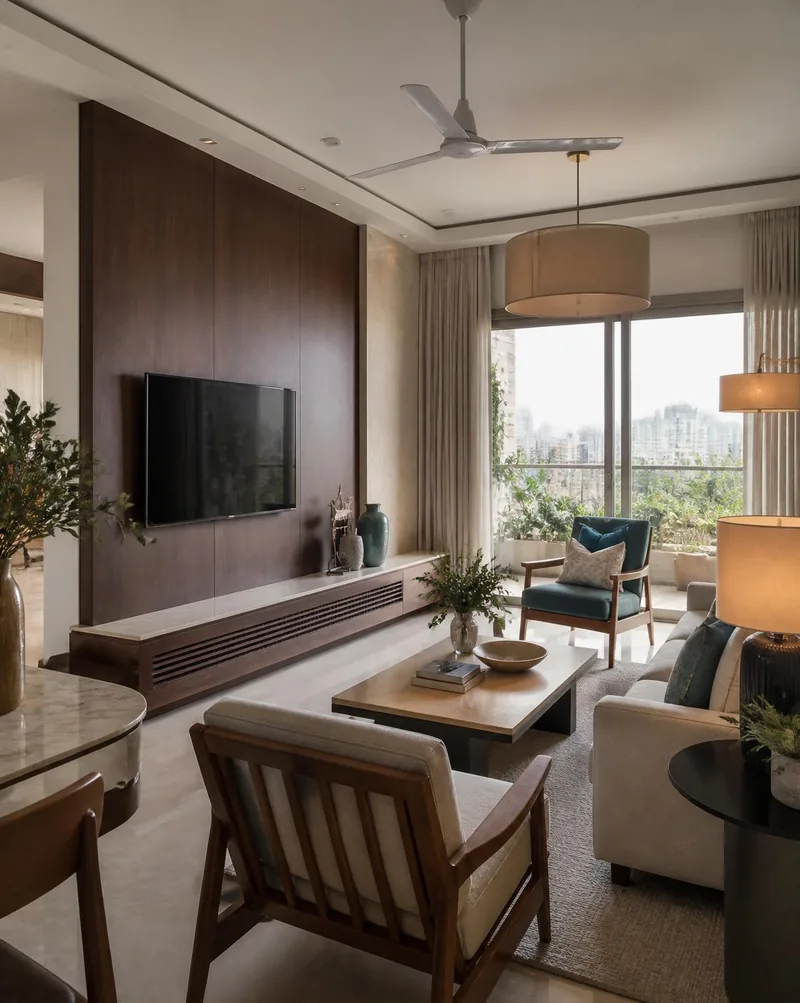 AI-generated semi-modular living room design inspiration